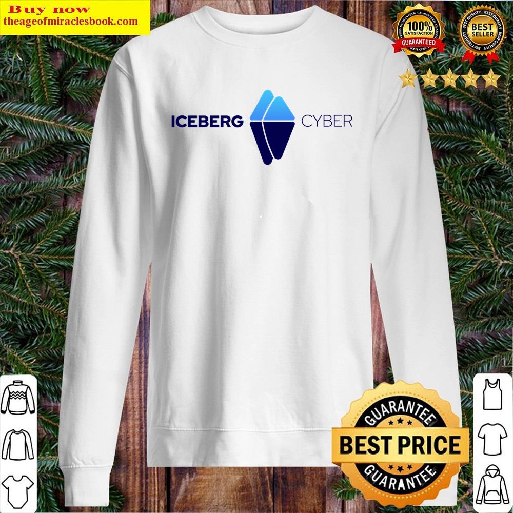 Iceberg Logo Words Horizontal Blue Shirt Sweater