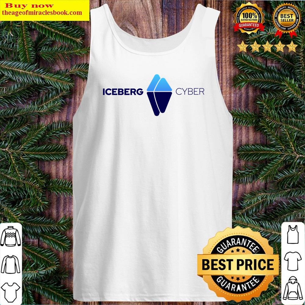 Iceberg Logo Words Horizontal Blue Shirt Tank Top