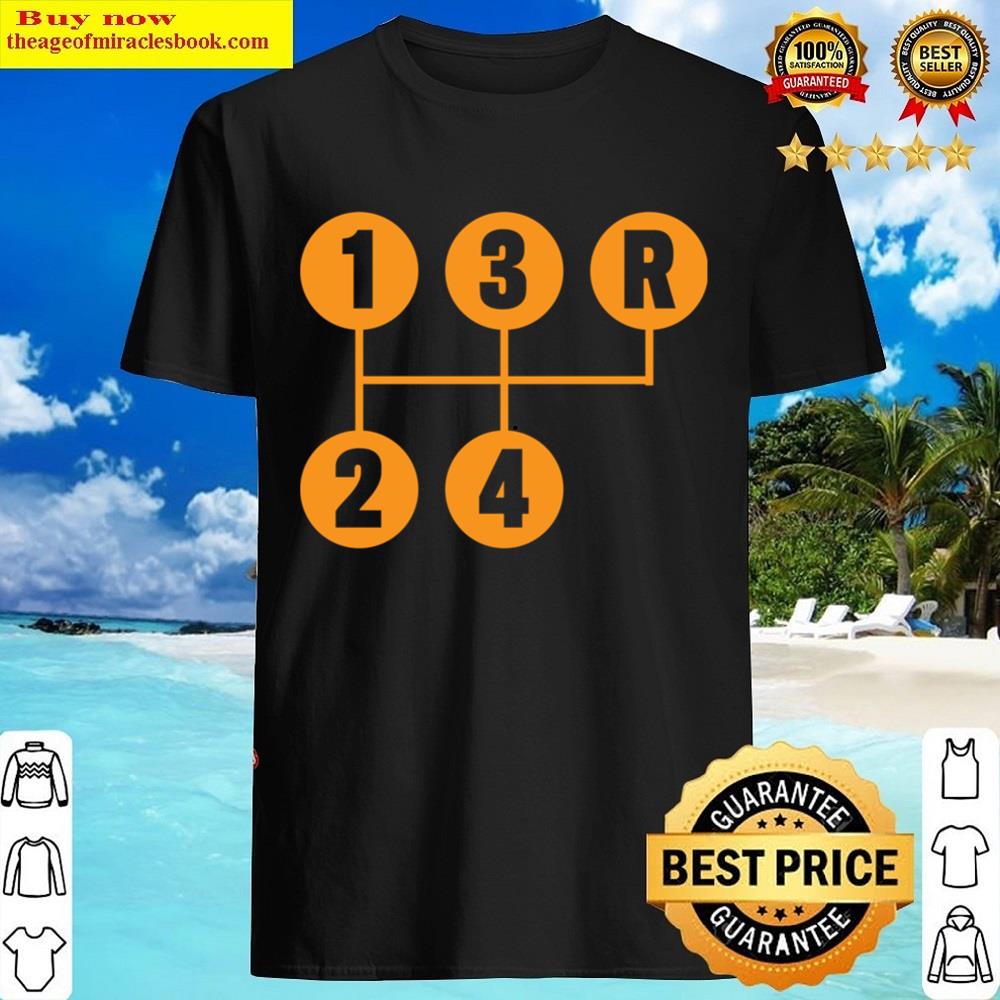Standard Gear Shift Race Car Hot Rod Motor Sports Turbo Shirt