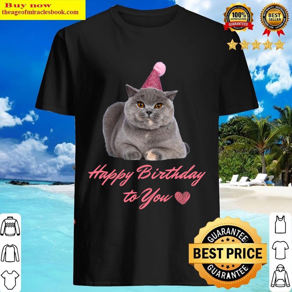 British Pink Shorthair Cat Face Portrait Profile Shirt