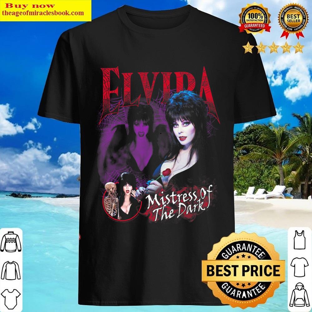 Elvira Mistress Of The Dark Purple And Red Graphic Shirt