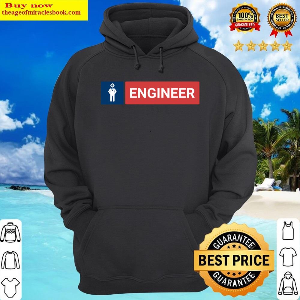 Alternative view of Engineer With White Writing Red And Blue Background Shirt