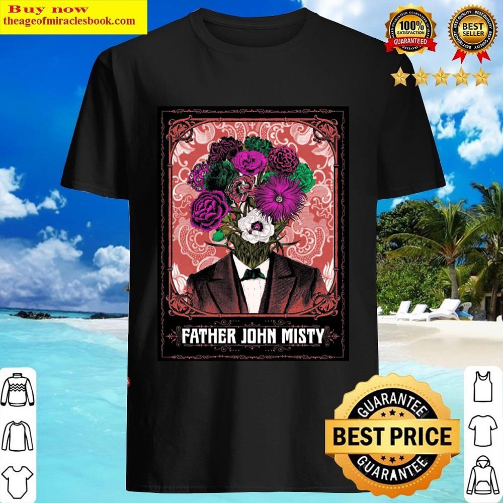 Father John Misty Surreal Floral Head Vintage Poster Original Illustration For The Awesome Indie Shirt