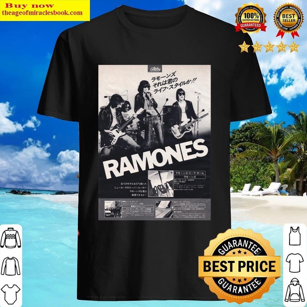 Funny Gift For Guitar Japanese Ramones Shirt