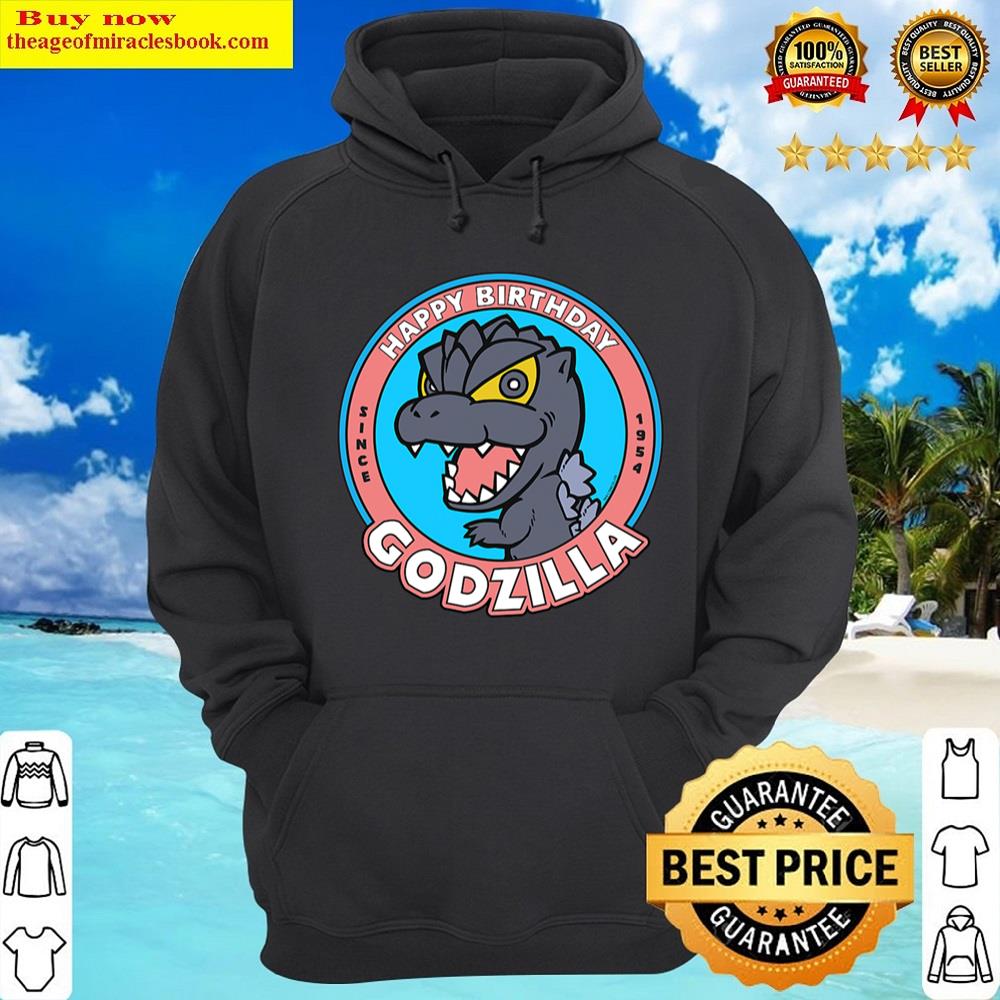 Alternative view of Godzilla Happy Birthday Shirt