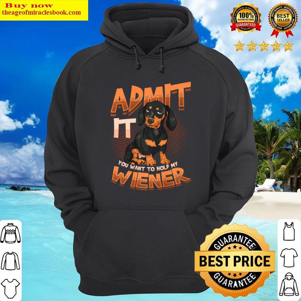 Alternative view of Mens Admit It You Want To Hold My Wiener Dachshund Shirt