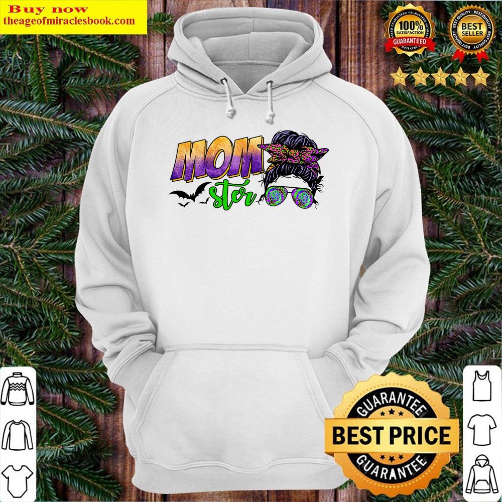 Alternative view of Momster Halloween Messy Bun Mom Ster Tie Dye Shirt