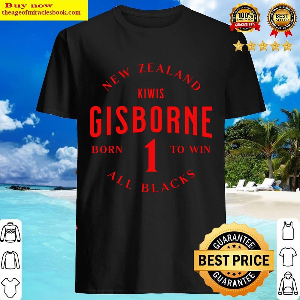 New Zealand Number 1 Born To Win Allblacks Gisborne Fitted Shirt