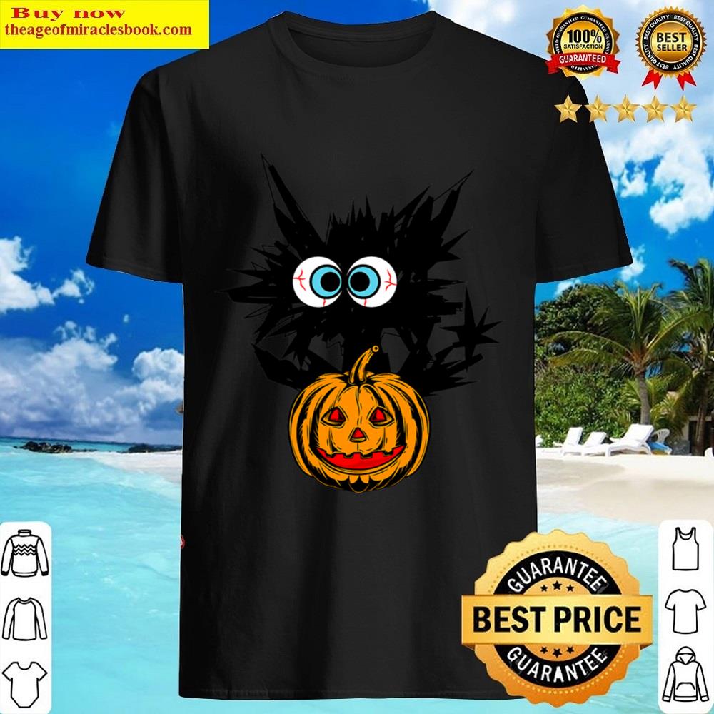 Scary Halloween Black Cat Costume Black Cat For Cat Lovers Shirt