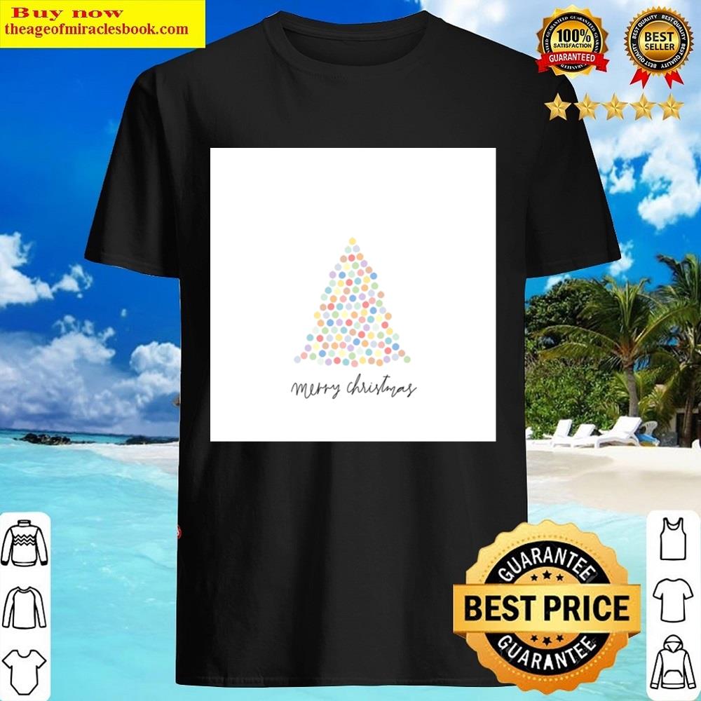 Rainbow Ornament Christmas Tree Merry Christmas Chiffon Top Shirt