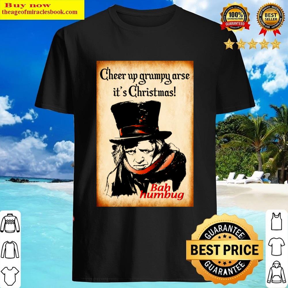 Bah Humbug Ebenezer Scrooge Antique Finish Christmas Design Shirt