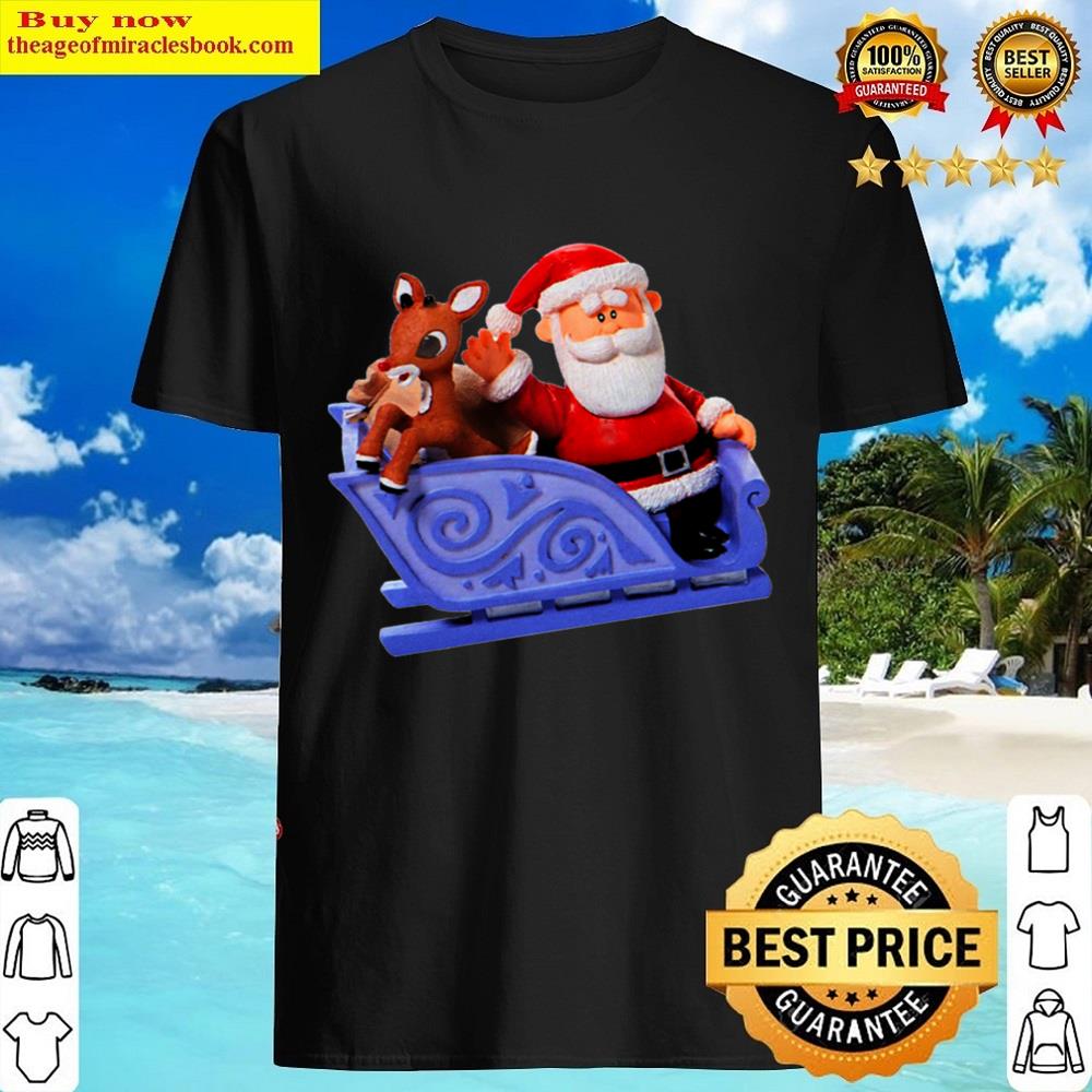 Rudolph And Santa Rankin Bass Retro Vintage Shirt