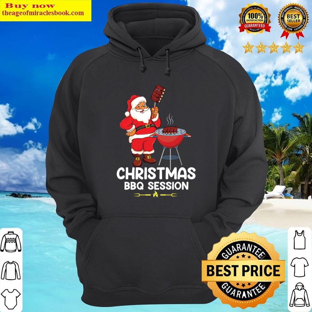 Alternative view of Christmas Bbq Session Tee Funny Santa Claus Grillers Bbq Season Gifts Shirt
