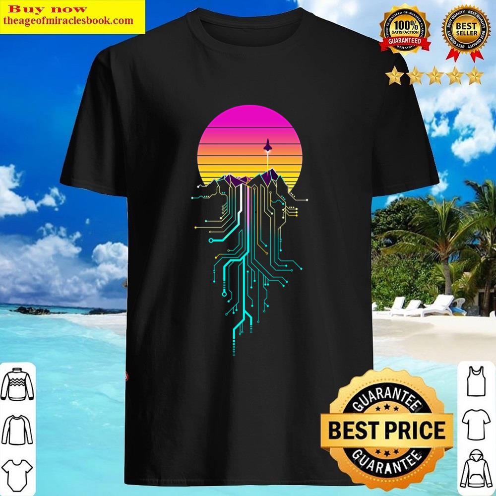 Synth Mountain Sunrise Shirt