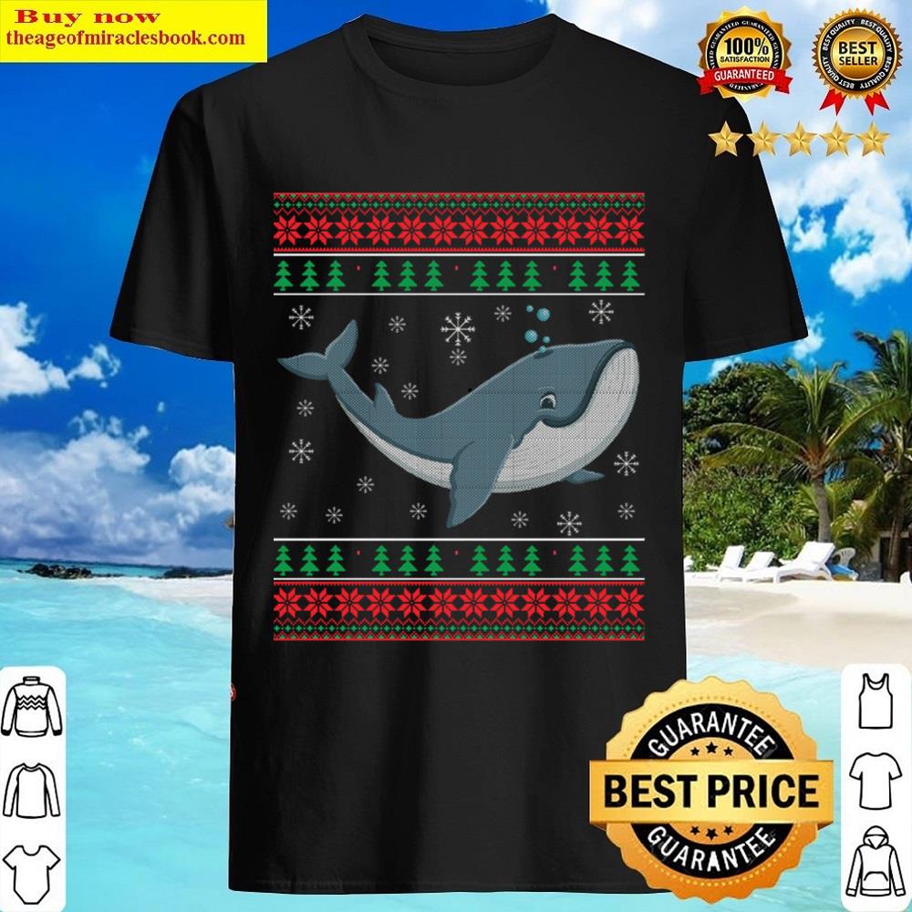 Beluga Whale Ugly Christmas Gifts Whales Fans Long Shirt