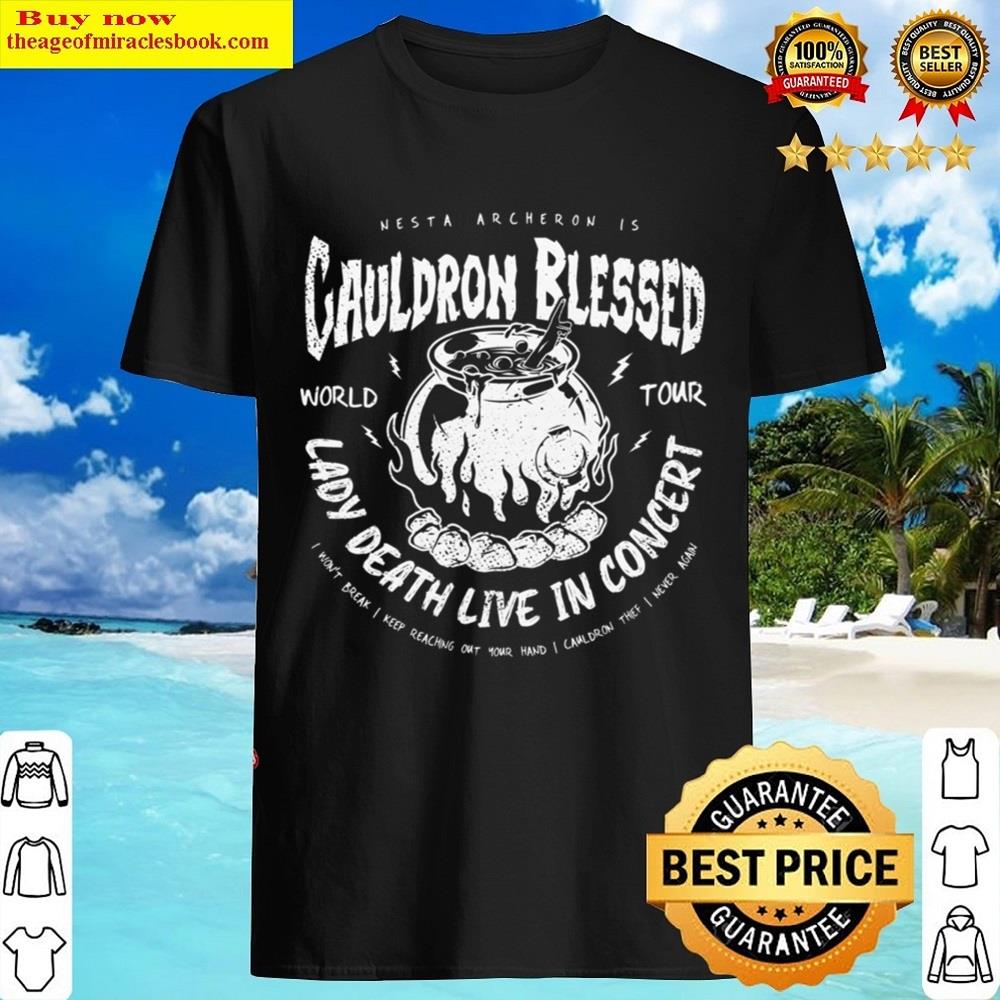 Nesta Archeron Acotar Cauldron Blessed Lady Death Band Sarah J Maas Velaris Crescent City Rhy Shirt