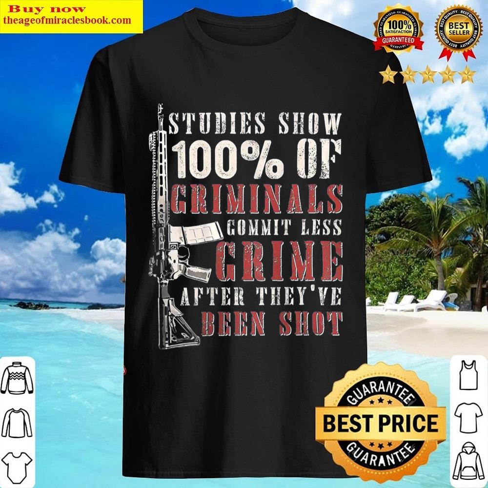 Studies Show 100 Of Criminals Commit Less Crime Vintage Shirt