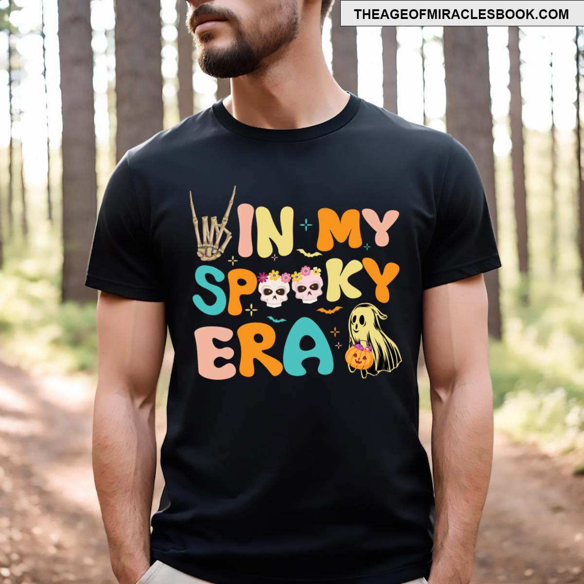 In My Spooky Era Spooky Season Retro Halloween Funny Ghost Tshirt
