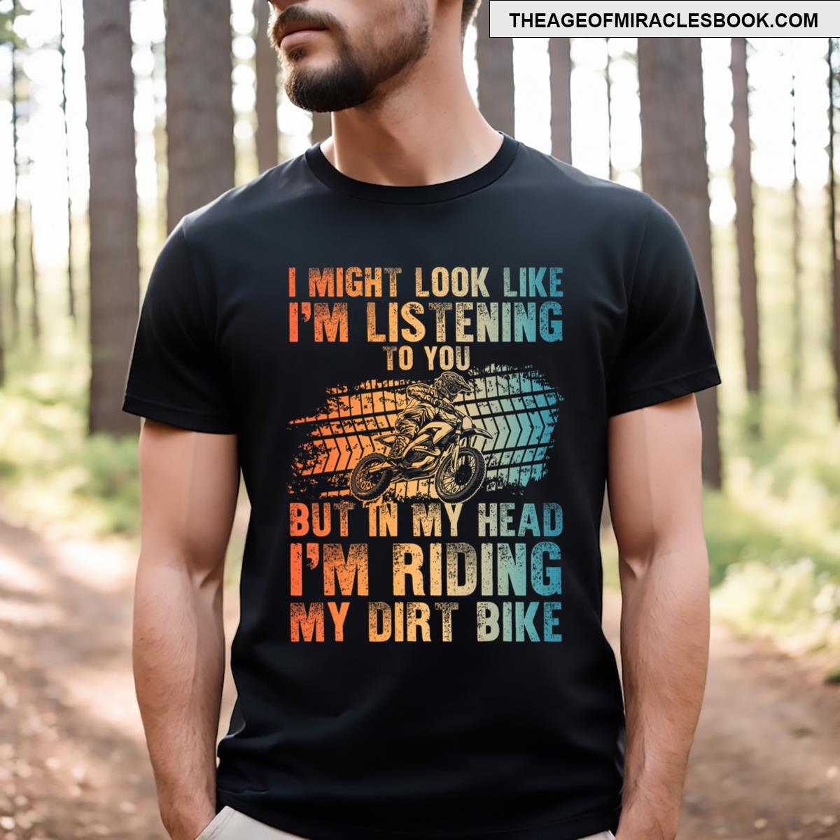 Funny Dirt Bike Art For Men Dirtbike Motorcycle Riding T-shirt