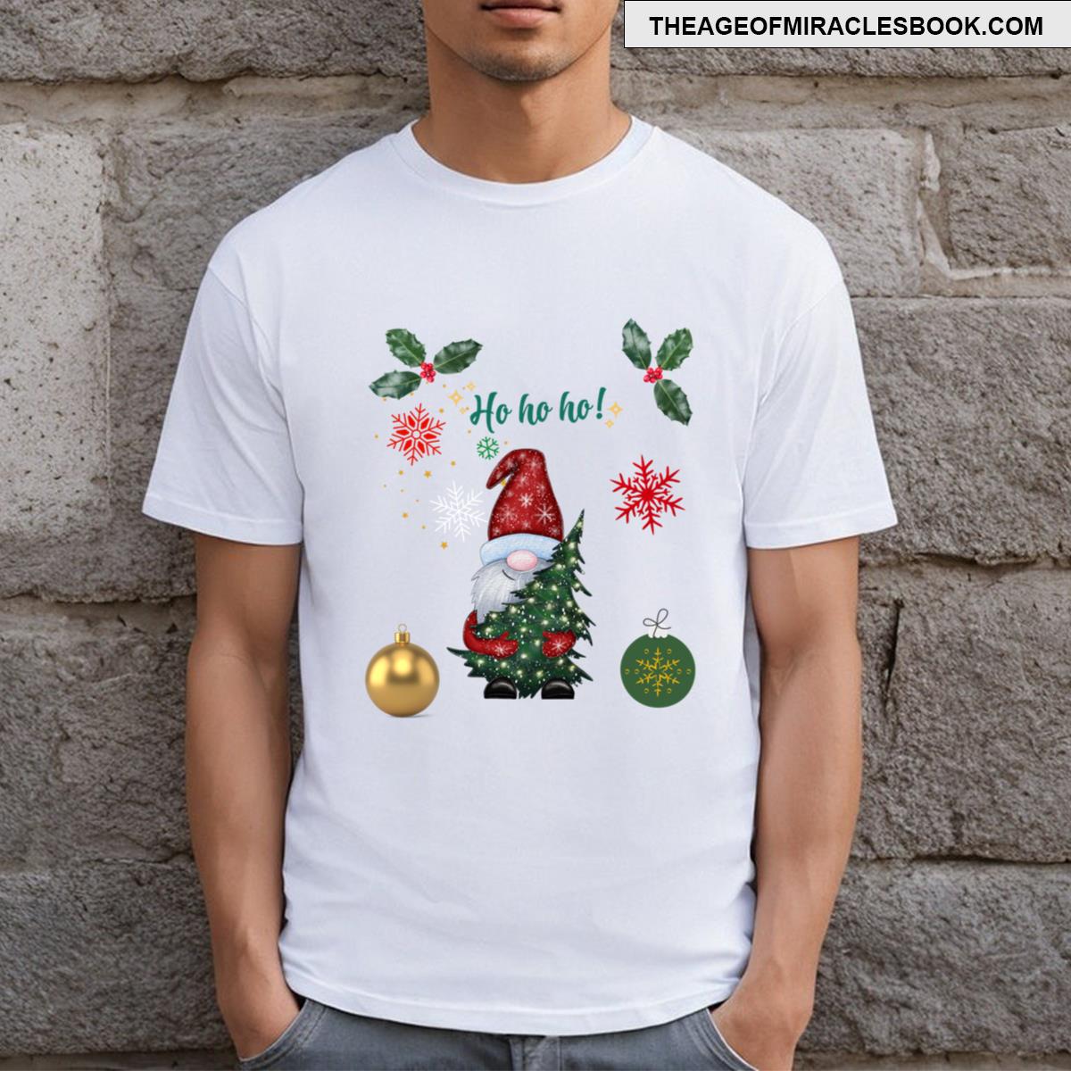 Santa Claus With His Christmas Tree T-shirt