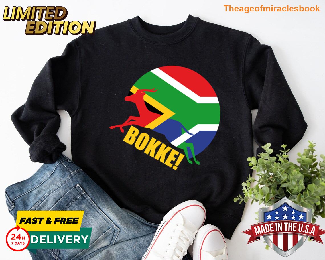 South Africa Flag Colors Rugby World Cup Springbok Bokke Tshirt