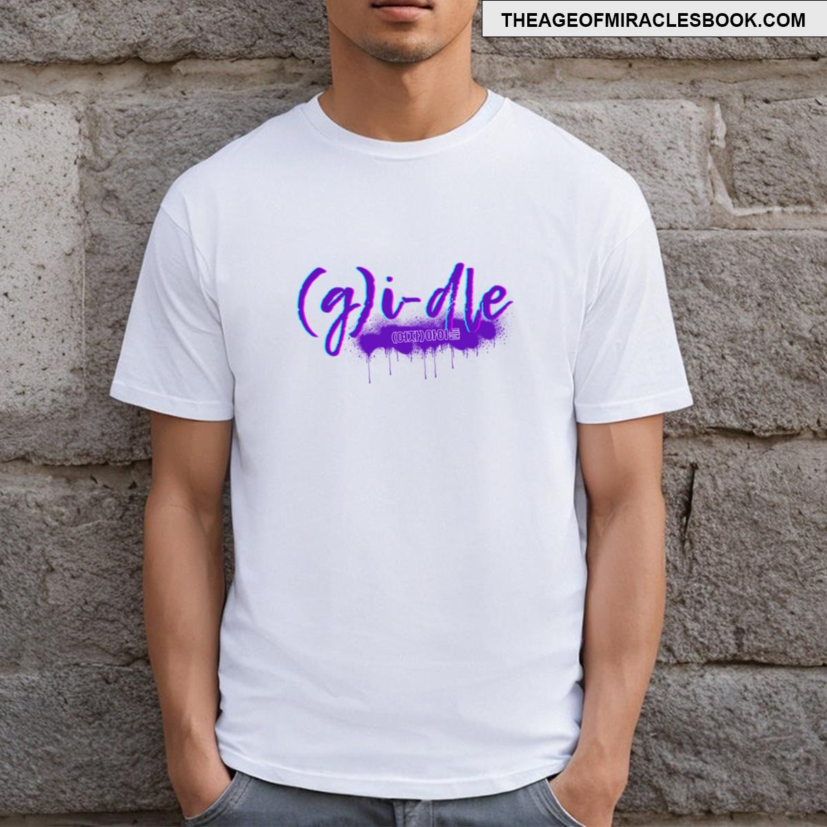 Gi Dle Kpop Girl Group Spraypaint Logo T-shirt