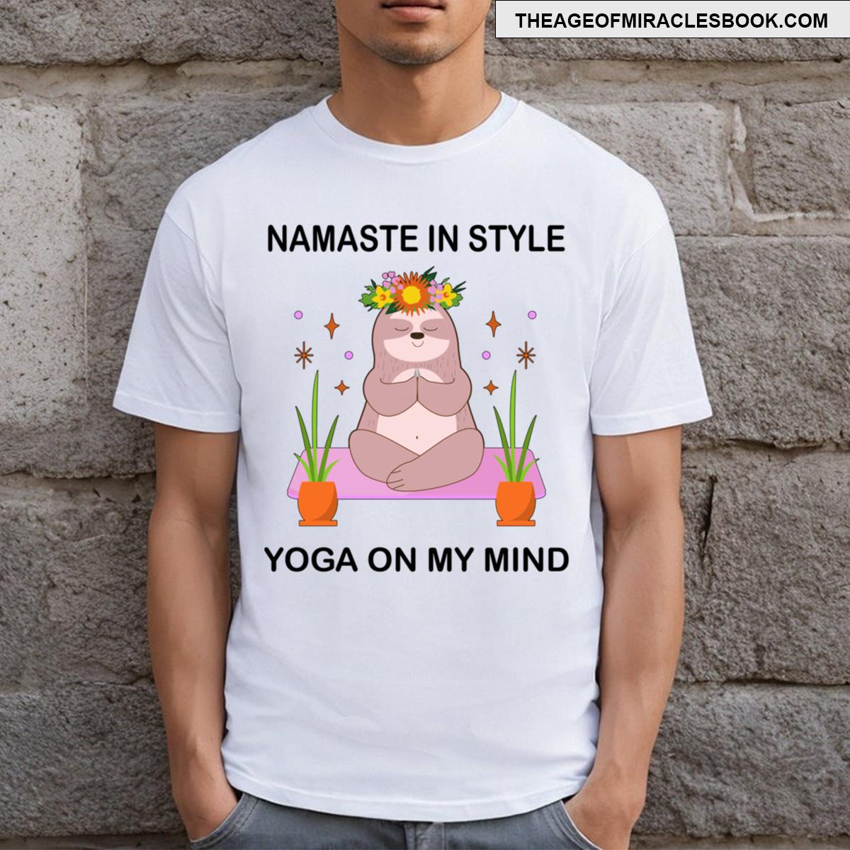 Sloth Yoga Meditation Namaste In Style T-shirt