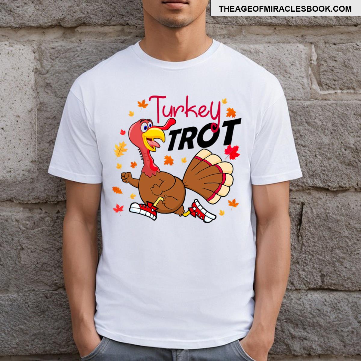 Turkey Trot Costume Funny Turkey Running Fall Thanksgiving T-shirt