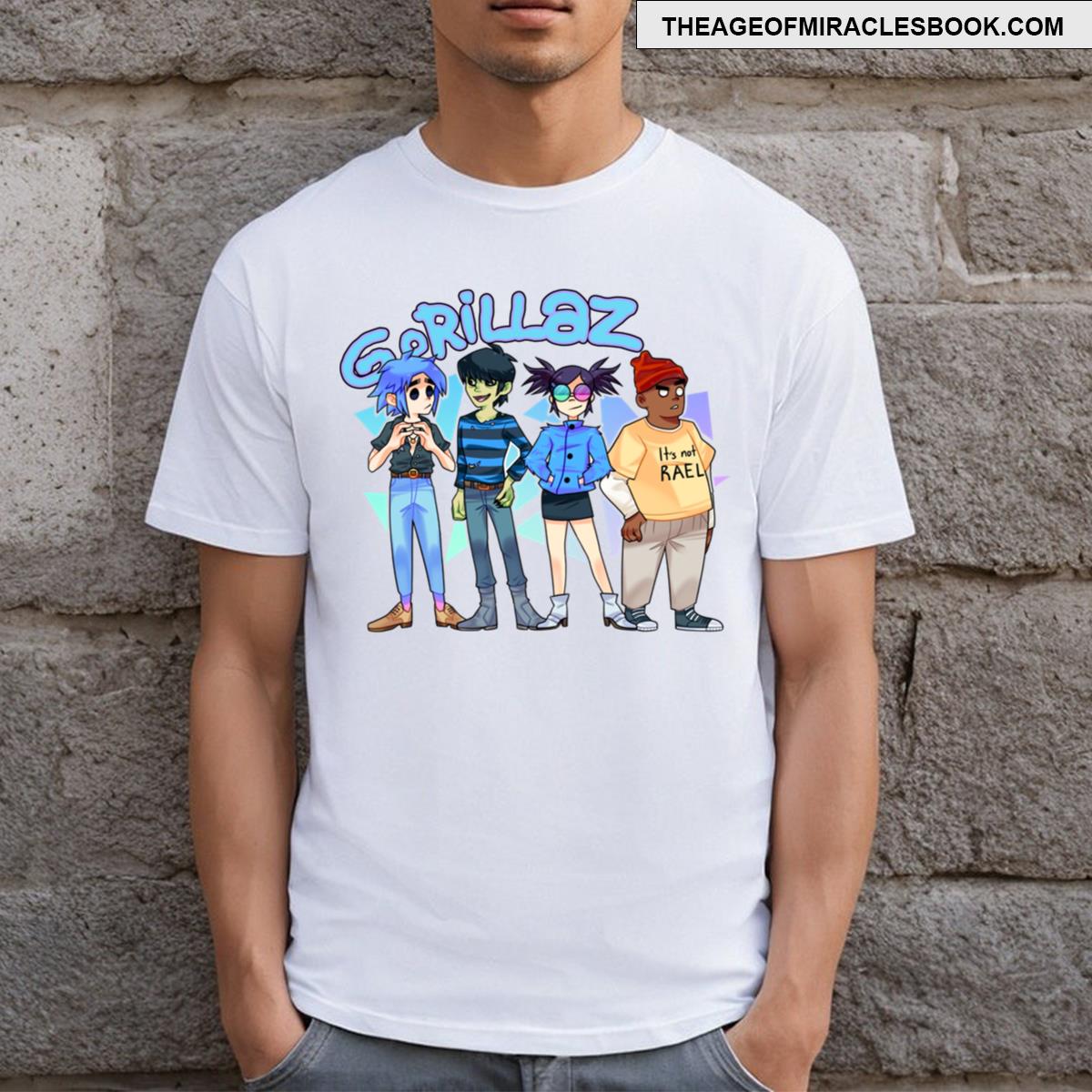 Gorillaz Crew Design With Logo T-shirt
