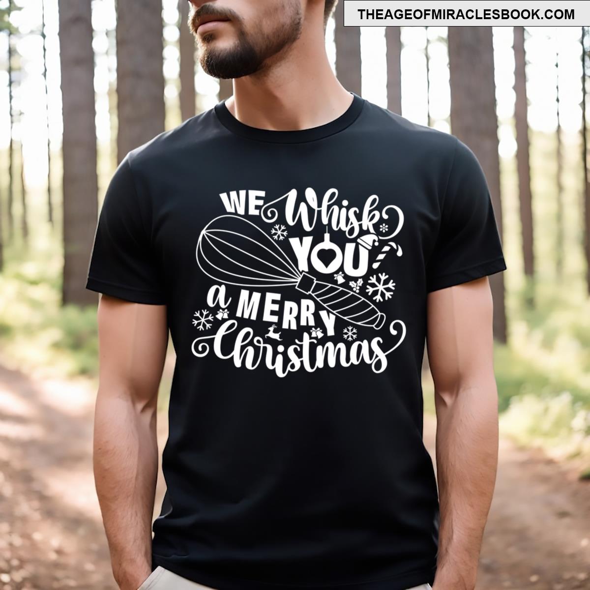 We Whisk You A Merry Christmas Christmas Cut Slogan Christmas Baking Sticker Pot Holder Christmas T-shirt