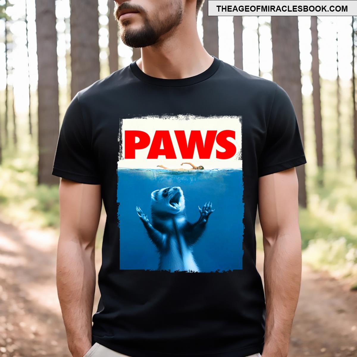 Paws Ferret Funny Ferret Lover Gifts For Men Kid Teen T-shirt