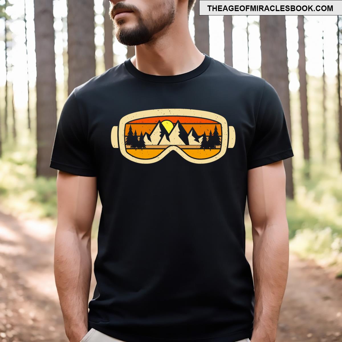 Ski Snowboard Skiing Goggles Snow Winter Sport Skiing Skier T-shirt