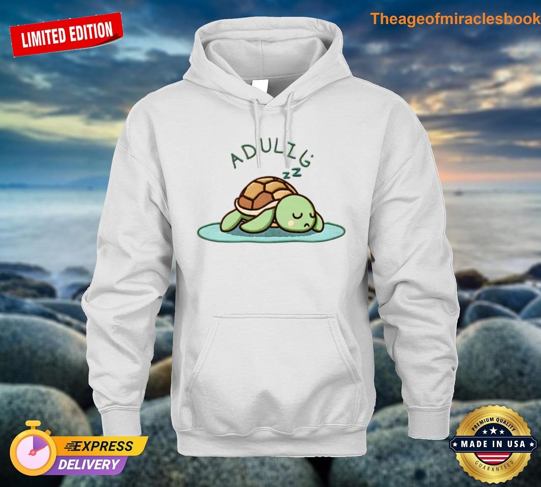 Alternative view of Turtle Adulting Embroidery Design Slow And Steady Lifestyle Art T-shirt