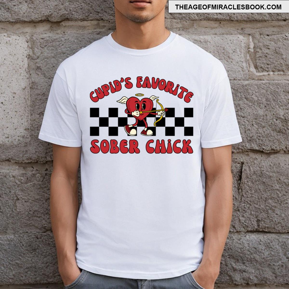 Sober Valentine’s Day Retro Valentine Sobriety T-shirt