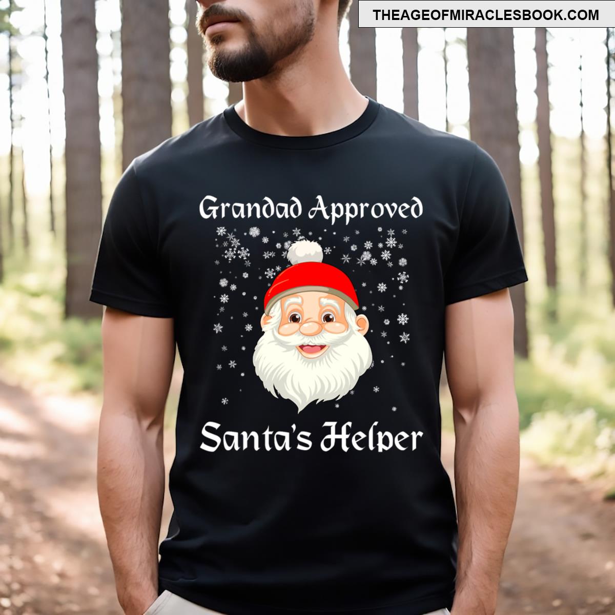 Grandad Approved Santa’s Helper Christmas Novelty Clothing T-shirt