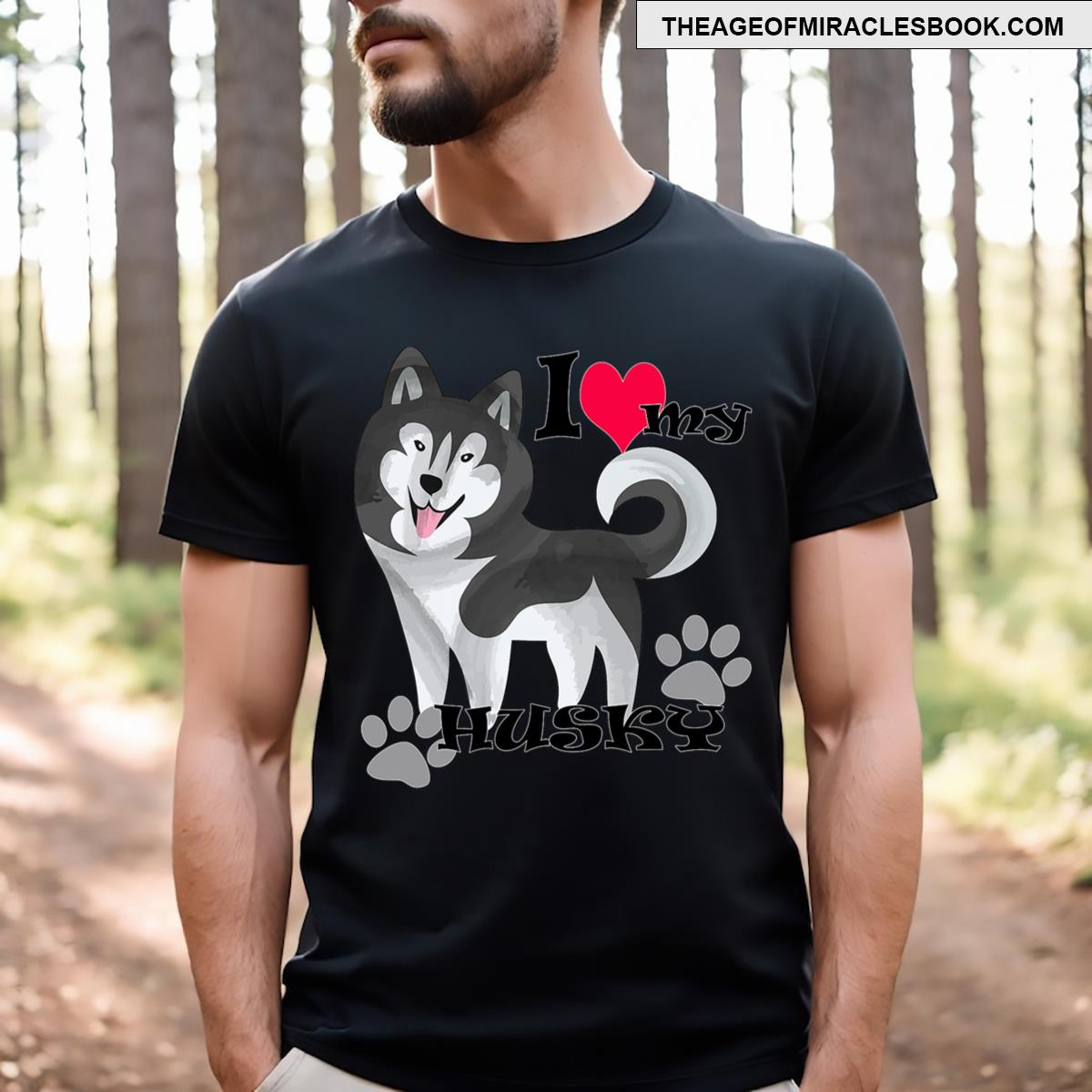 I Love My Husky By Jenexpresses Clothing Accessories T-shirt