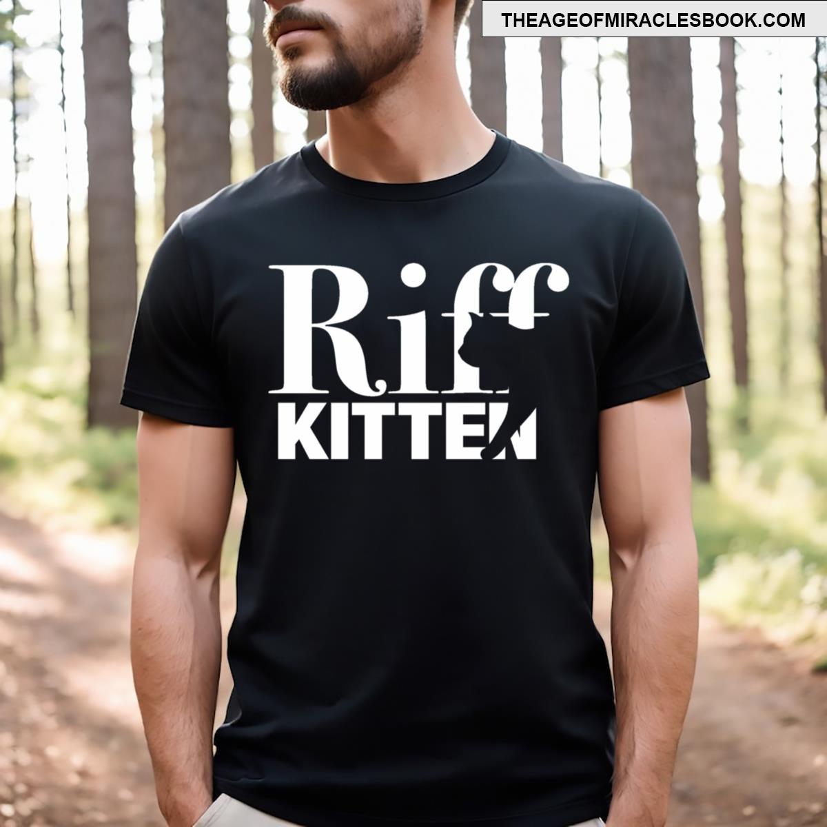 Riff Kitten Logo In White T-shirt
