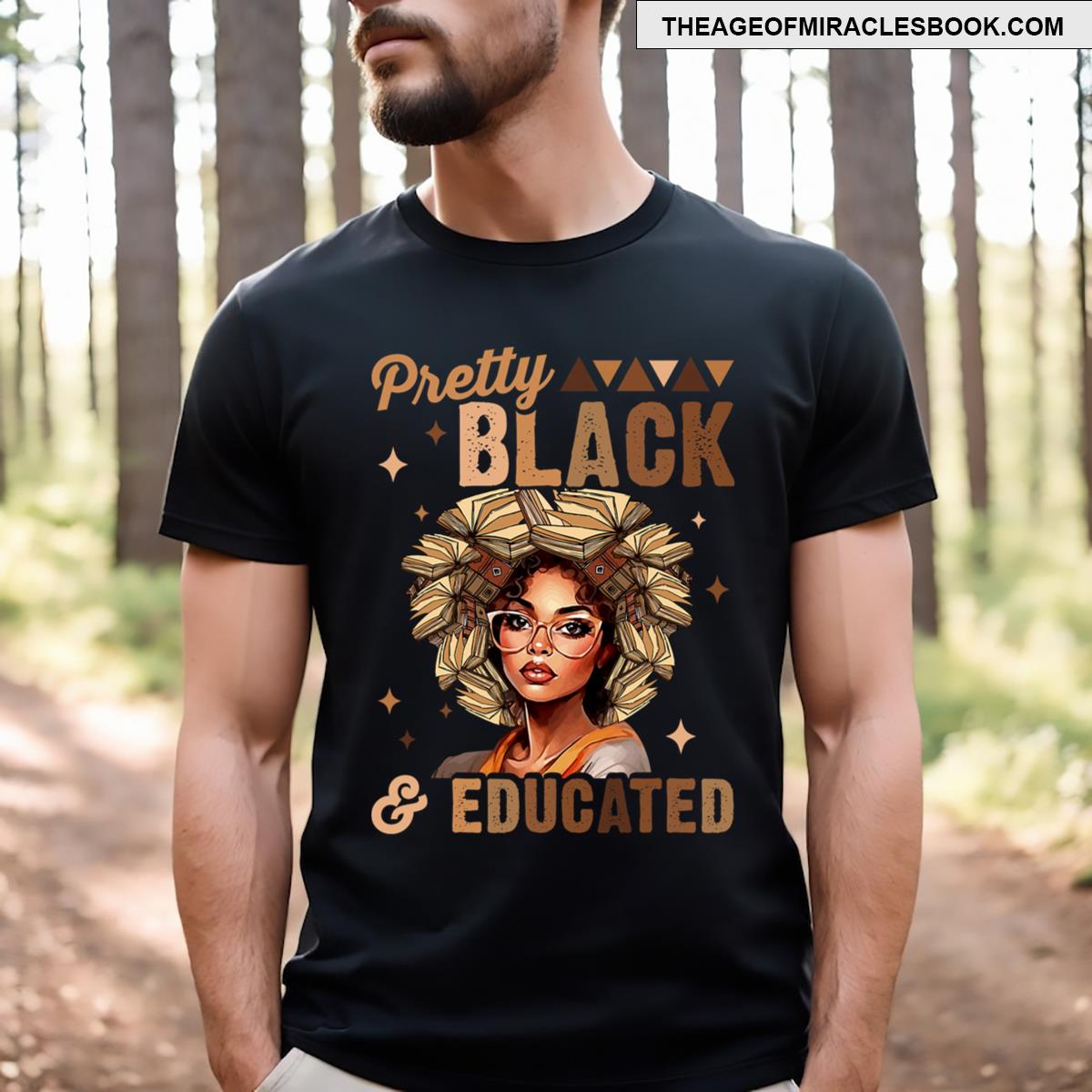 Pretty Black And Educated Black History Month Girls T-shirt
