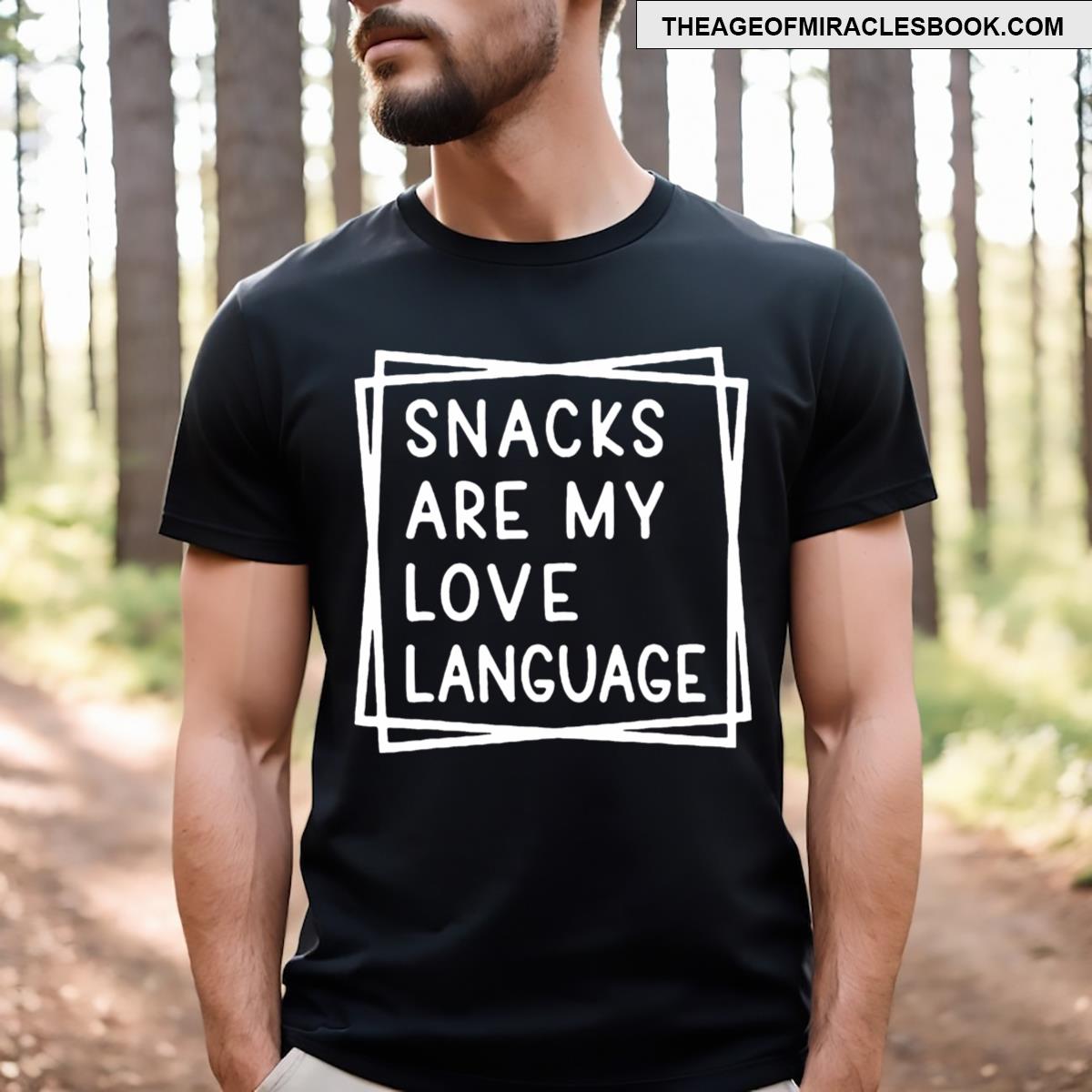 Snacks Are My Love Language Funny Valentines Day Toddler Kid T-shirt