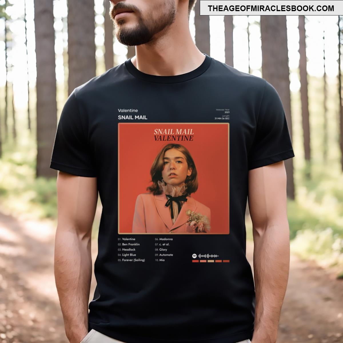 Snail Mail Valentine Tracklist Album T-shirt