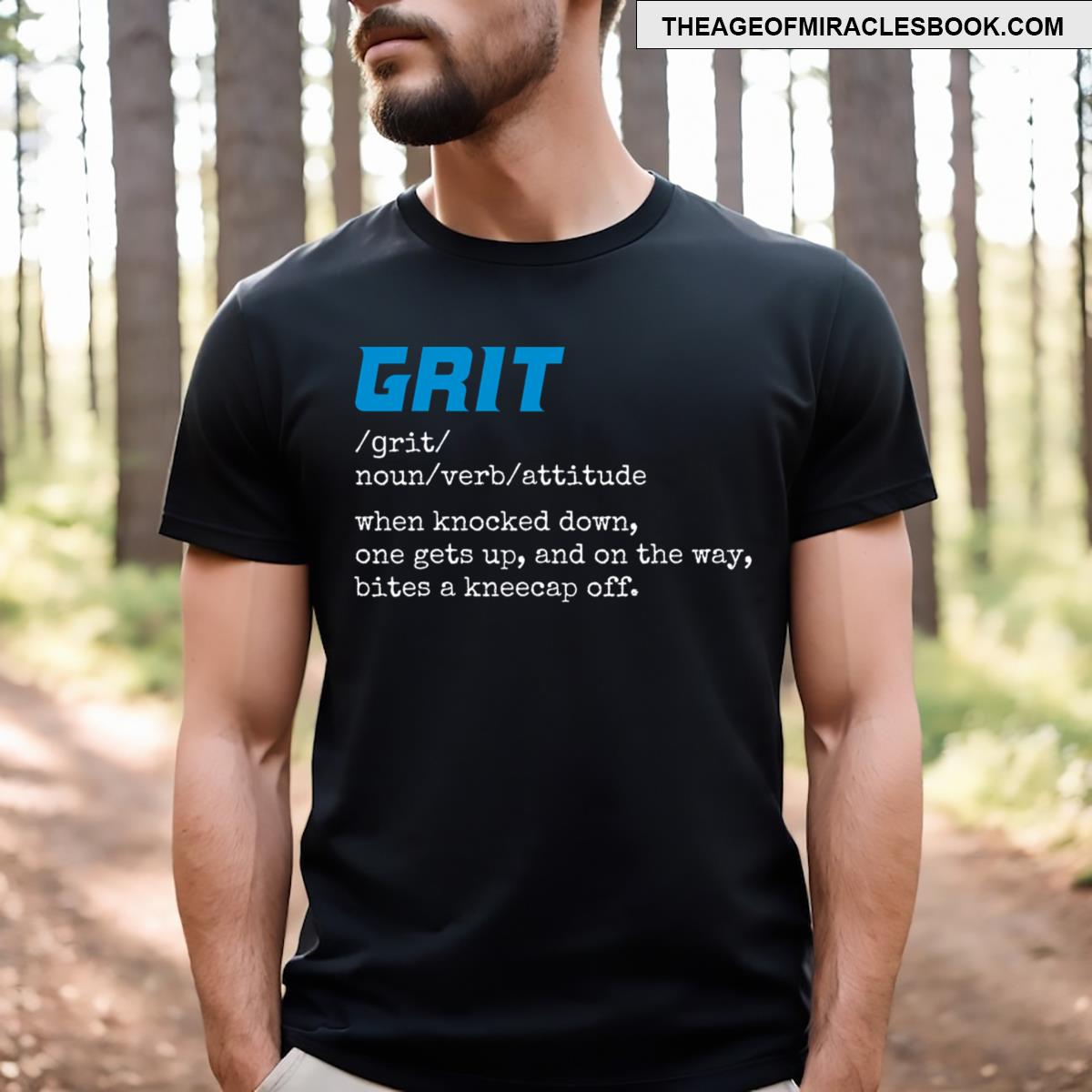 Grit Lions Definition Funny Detroit City Men Tshirt