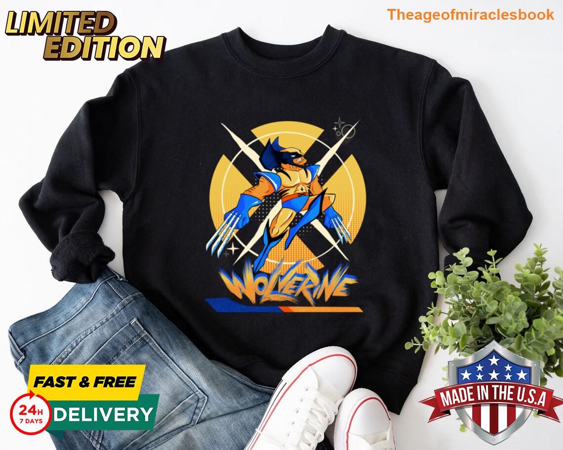 T-shirt X-Men Wolverine Officiel – Homme – 100% Coton – Coupe Manga