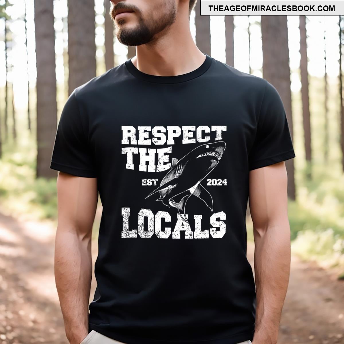 Respect The Locals White Shark Funny Essential T-shirt