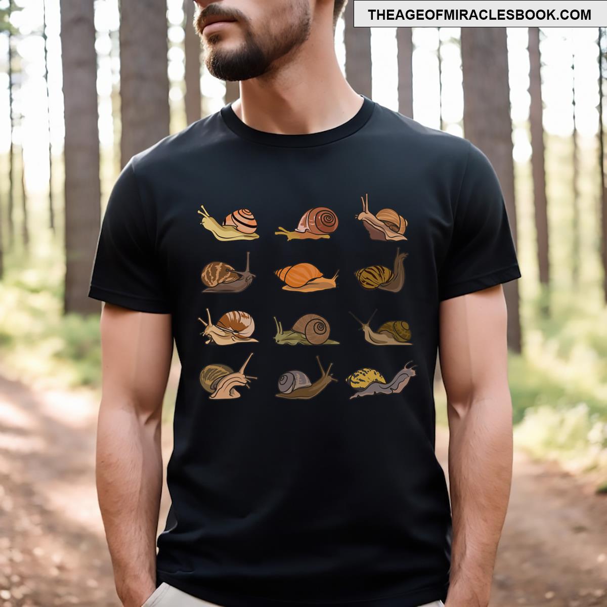 Snail Design For Men Insect Snail Themed Snail Lover T-shirt