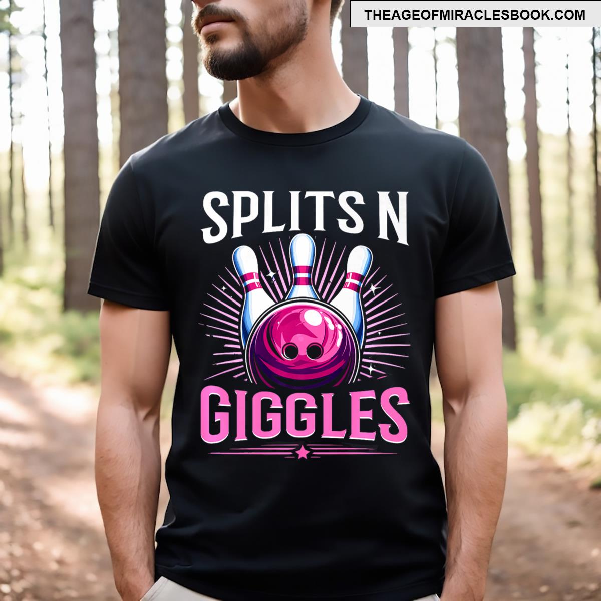 Splits N Giggles Funny Bowling Team Bowler Sports Player T-shirt