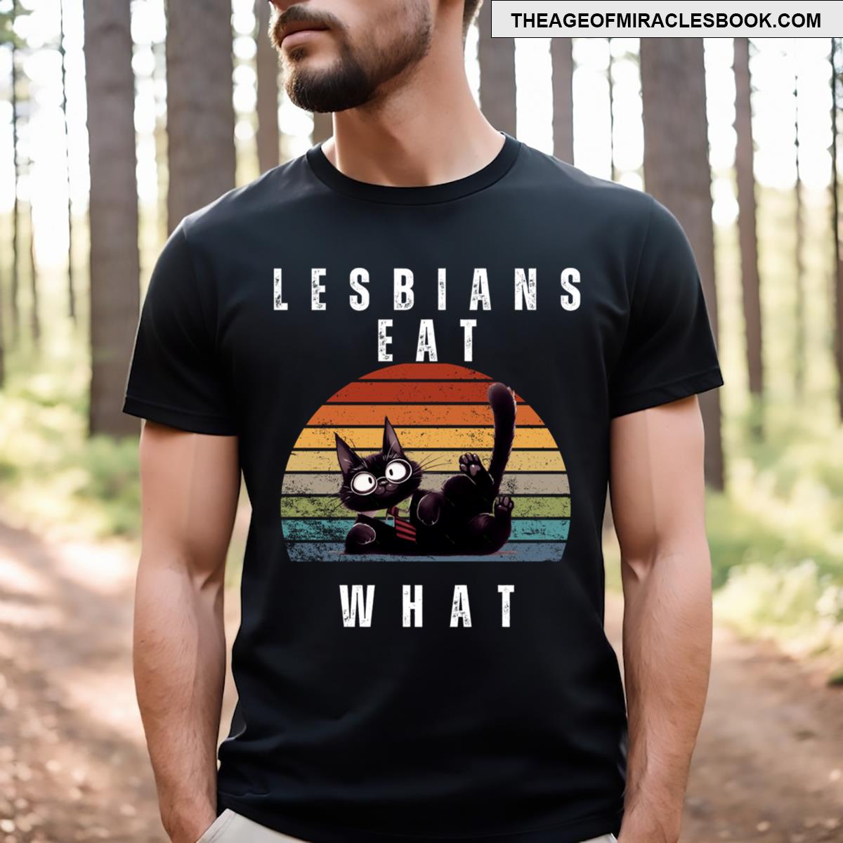 Lesbians Eat What Cat T Fitted T-shirt