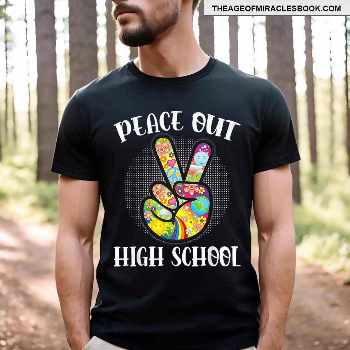 Peace Out High School Last Day Of School High School Grad T-shirt