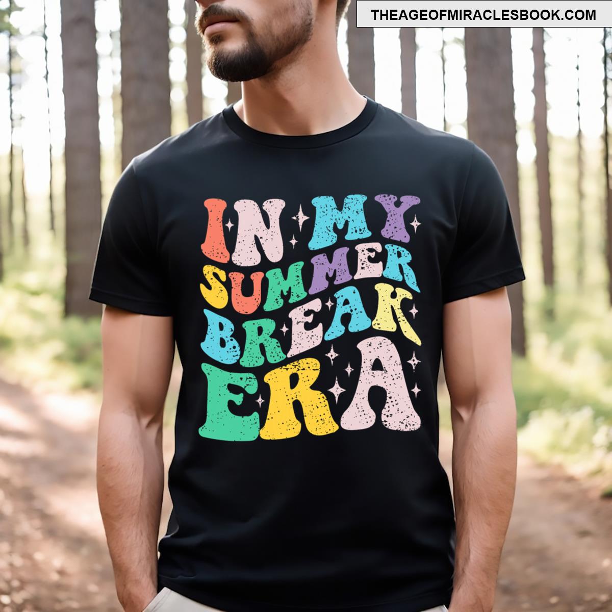 In My Summer Break Era Summer Break Groovy Teacher Vacation T-shirt
