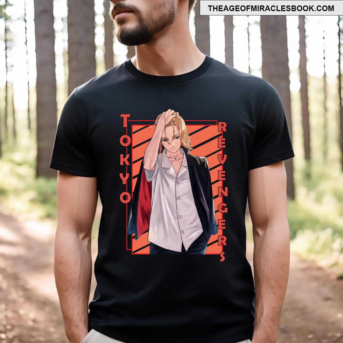 Mikey Manjiro Sano Anime Stripe Design T-shirt