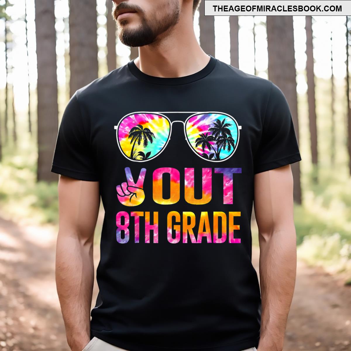 Peace Out 8th Grade Tie Dye Last Day Of School Graduation T-shirt